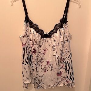 White House Black Market Chemise Sz XL Multi Floral